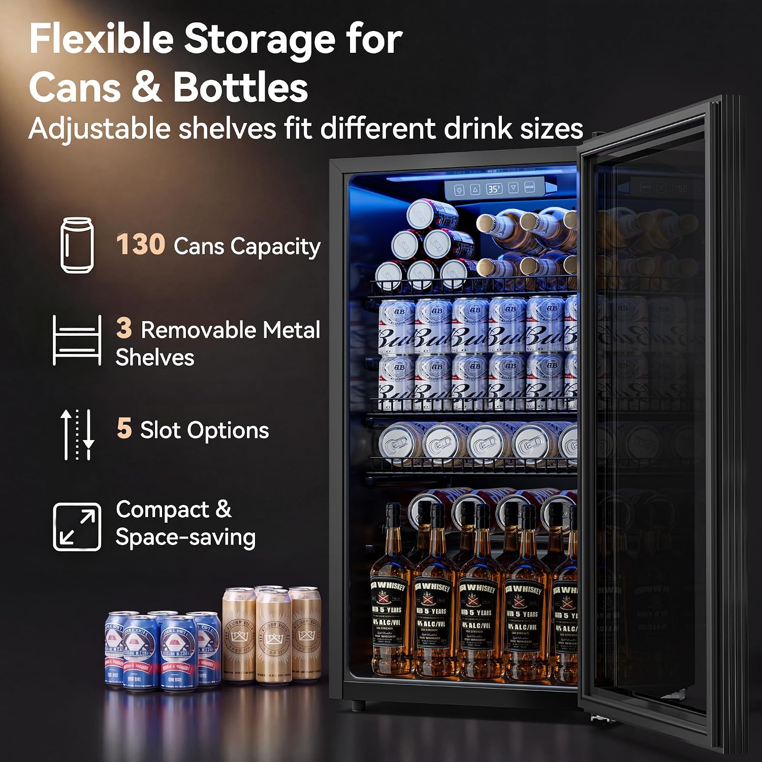 Wine Beer Mini Fridge - Mini Nevera para Bebidas de 130