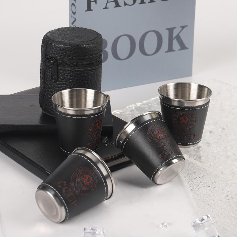 Juego de 4 tazas de viaje para - Wine Beer Glass Set reseña y precio