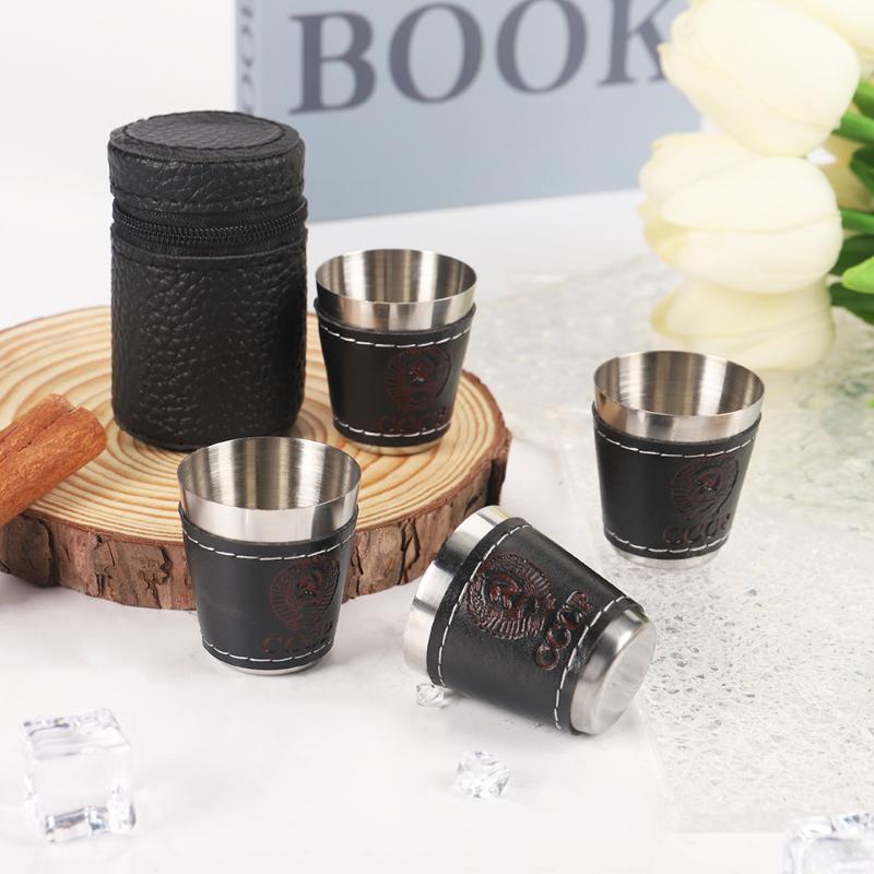Juego de 4 tazas de viaje para - Wine Beer Glass Set reseña y precio