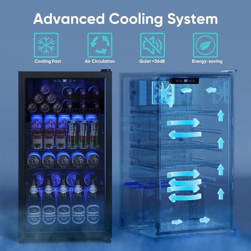 Refrigerador de bebidas, minir - Wine Beer Mini Fridge reseña y precio