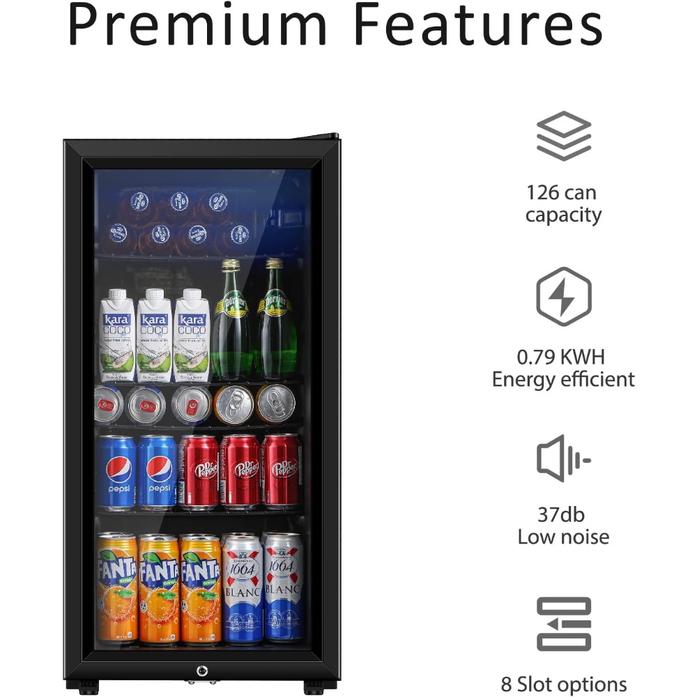 Refrigerador de bebidas, minir - Wine Beer Mini Fridge reseña y precio